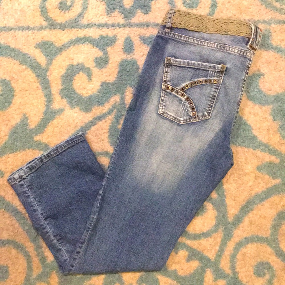 MATERNITY Denim and Rhinestone Crop Jeans ✨